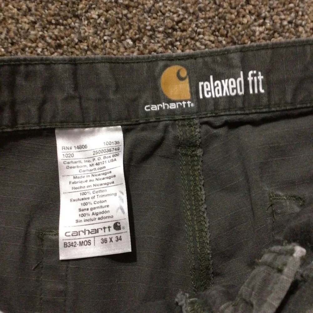 Carhartt B342 Ripstop Cargo Work Pants Relaxed Fit 36 - Picture 6 of 9